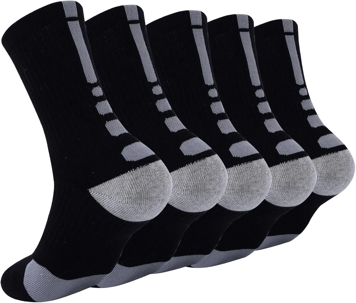 Basketball Socks for Men,Performance Cushioned Men's Athletic Crew Socks with Arch Compression for Cycling Basketball