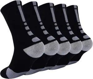 Basketball Socks for Men,Performance Cushioned Men's Athletic Crew Socks with Arch Compression for Cycling Basketball