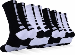 Basketball Socks for Men,Performance Cushioned Men's Athletic Crew Socks with Arch Compression for Cycling Basketball