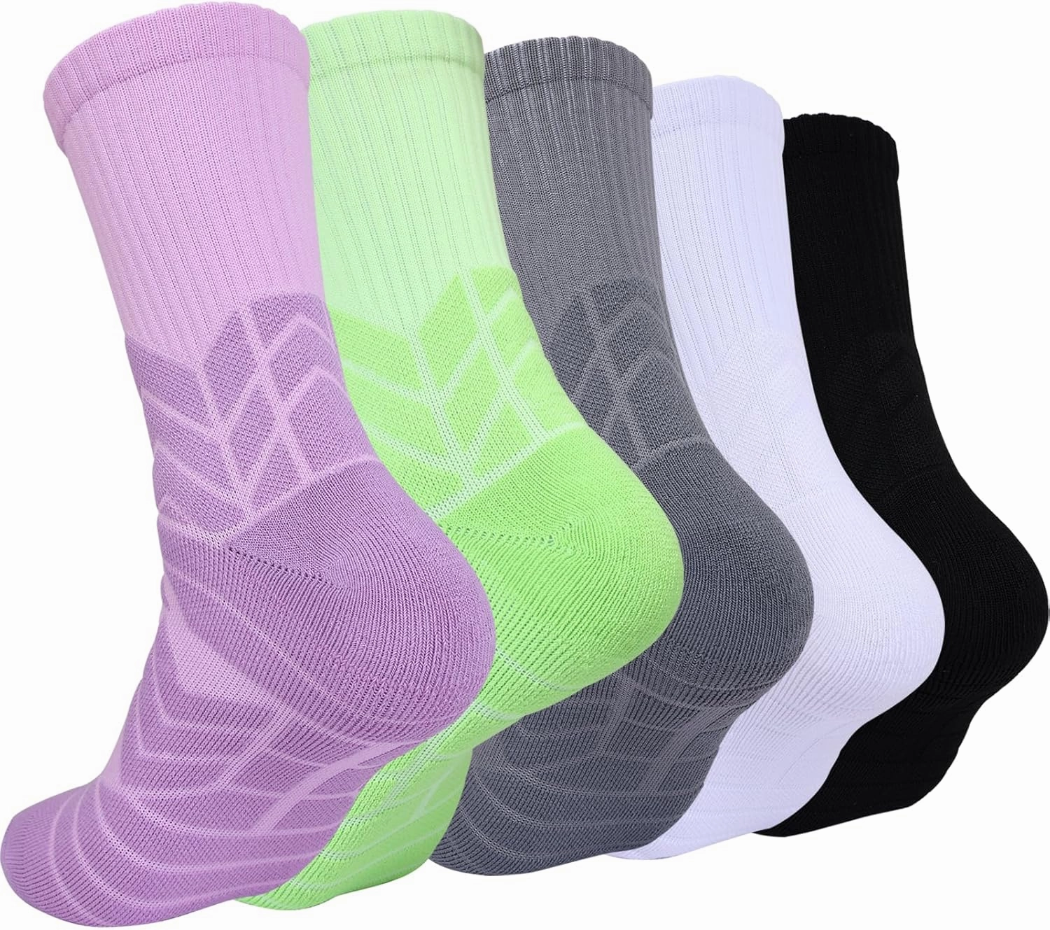 Basketball Socks for Men,Performance Cushioned Men's Athletic Crew Socks with Arch Compression for Cycling Basketball