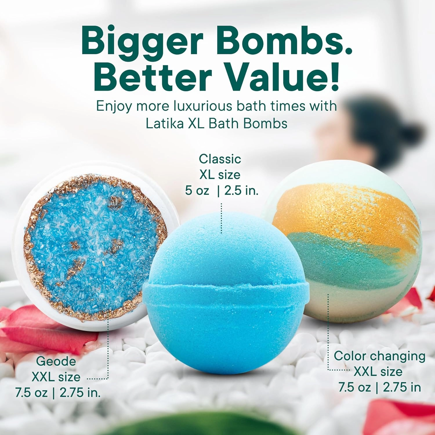 Bath Bomb Turquoise Geode Crystal - Citrus Essential Oils with Notes of Mango for Ultimate Relaxation and Skin Nourishment