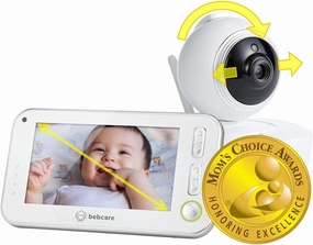Bebcare Motion - Smart Video Baby Monitor: 4.3" Ultra-Clear Screen, 360° Pan-and-Tilt Camera, Temperature Sensor, Motion and Sound Alert, Auto Baby Tracking Camera (Without Breathing Sensor Mat)