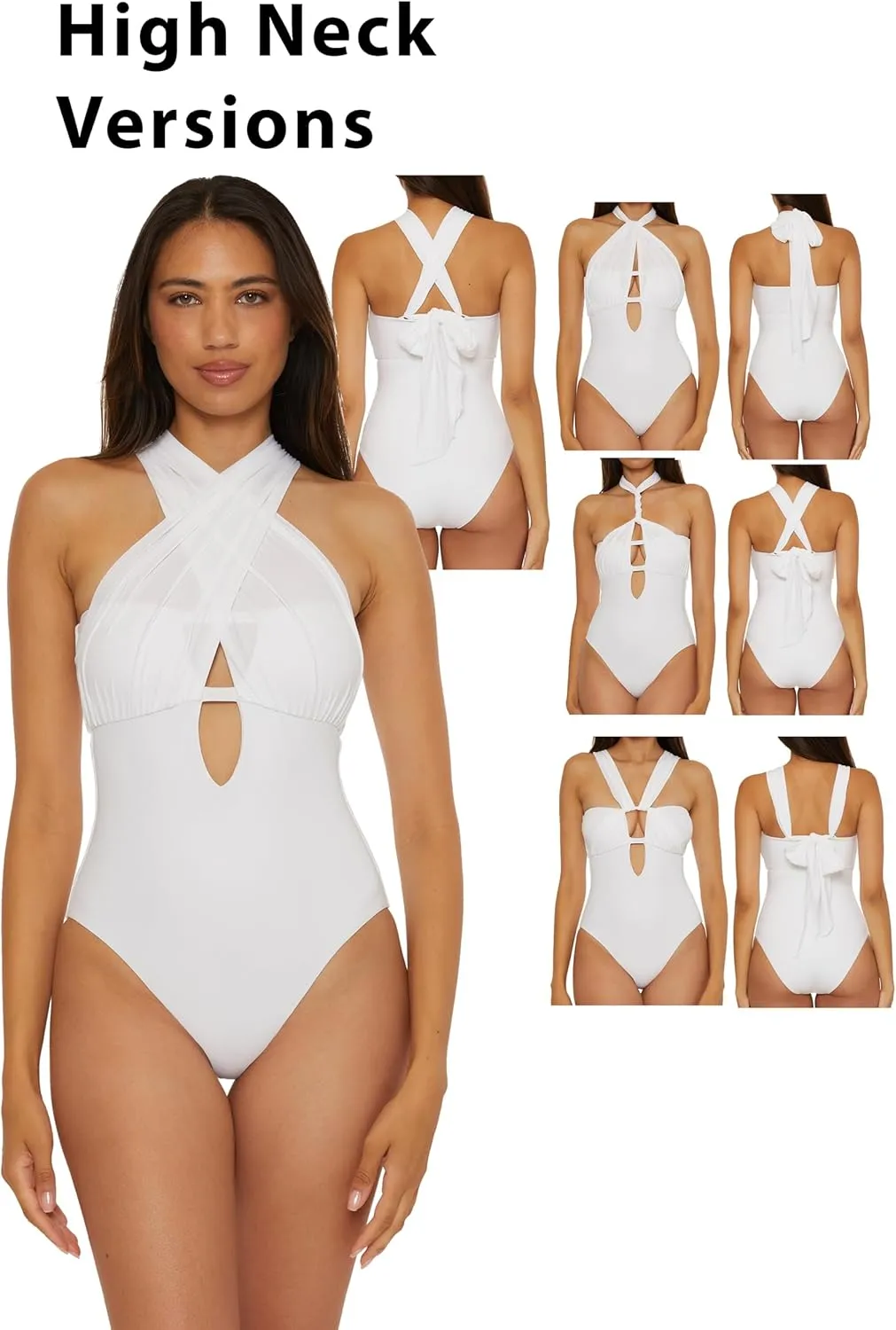 BECCA Women's The Butterfly Multiway One Piece Swimsuit, Adjustable, Bathing Suits