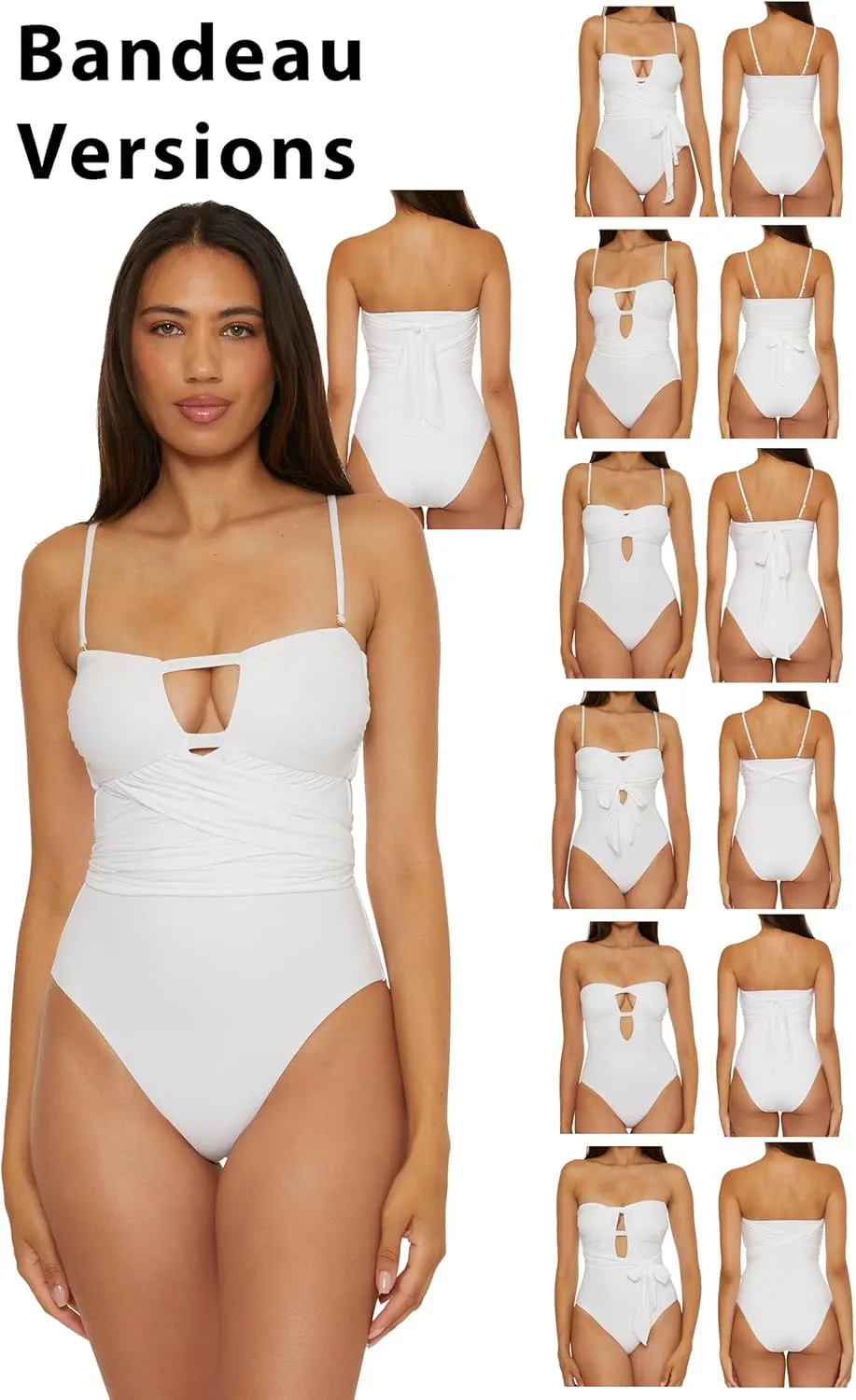 BECCA Women's The Butterfly Multiway One Piece Swimsuit, Adjustable, Bathing Suits