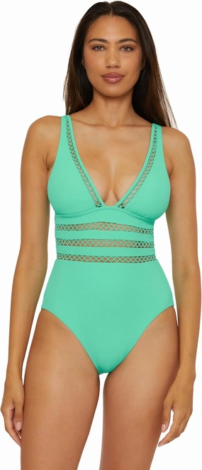 BECCA Women's Modern Edge One Piece Swimsuit, Adjustable, Bathing Suits