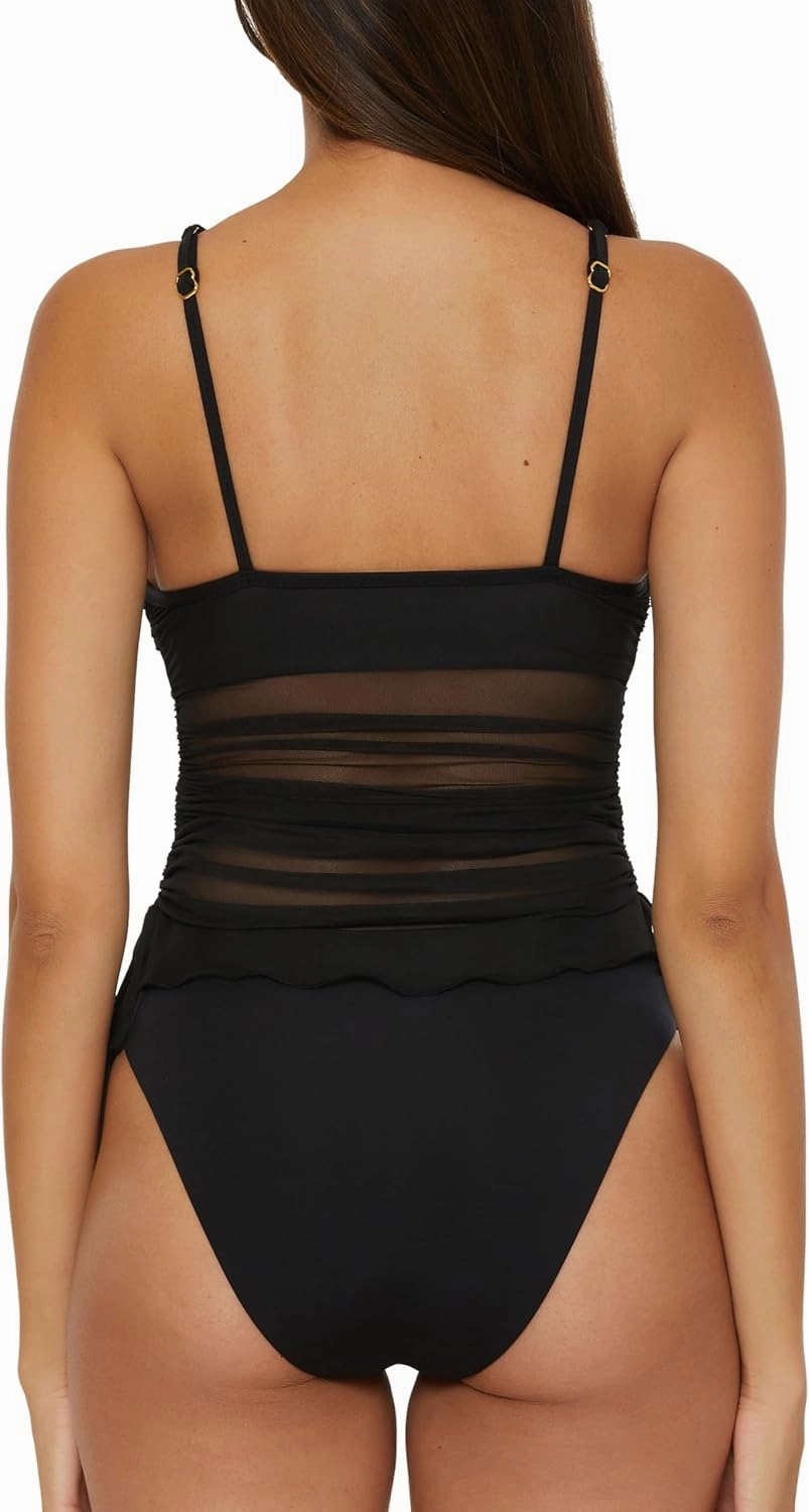 BECCA Women's Muse One Piece Swimsuit, High Neck, Bathing Suits