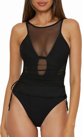 BECCA Women's Muse One Piece Swimsuit, High Neck, Bathing Suits