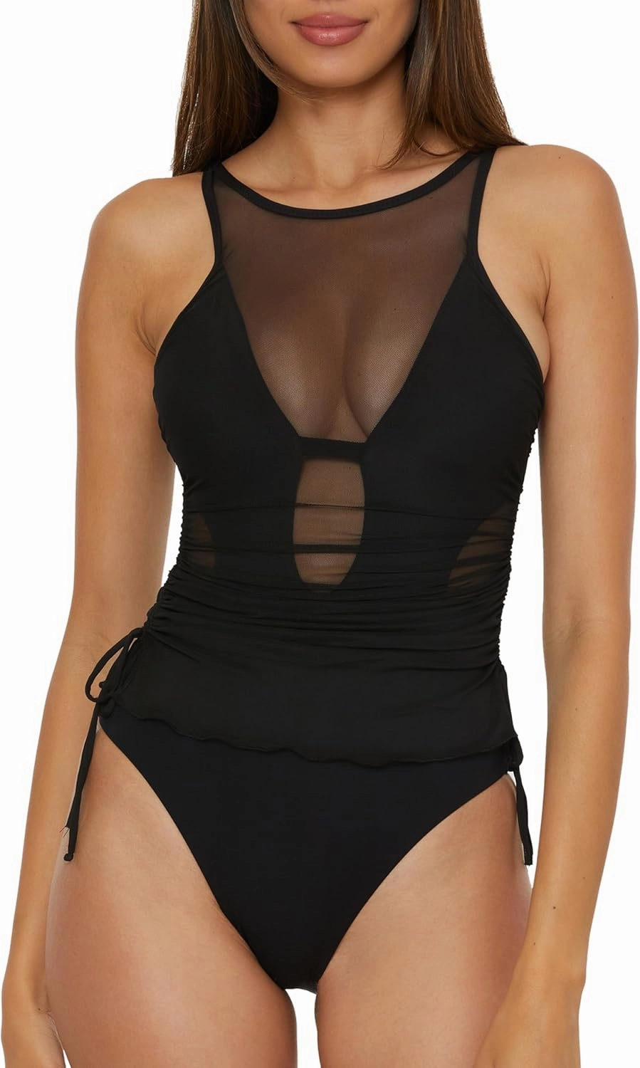 BECCA Women's Muse One Piece Swimsuit, High Neck, Bathing Suits