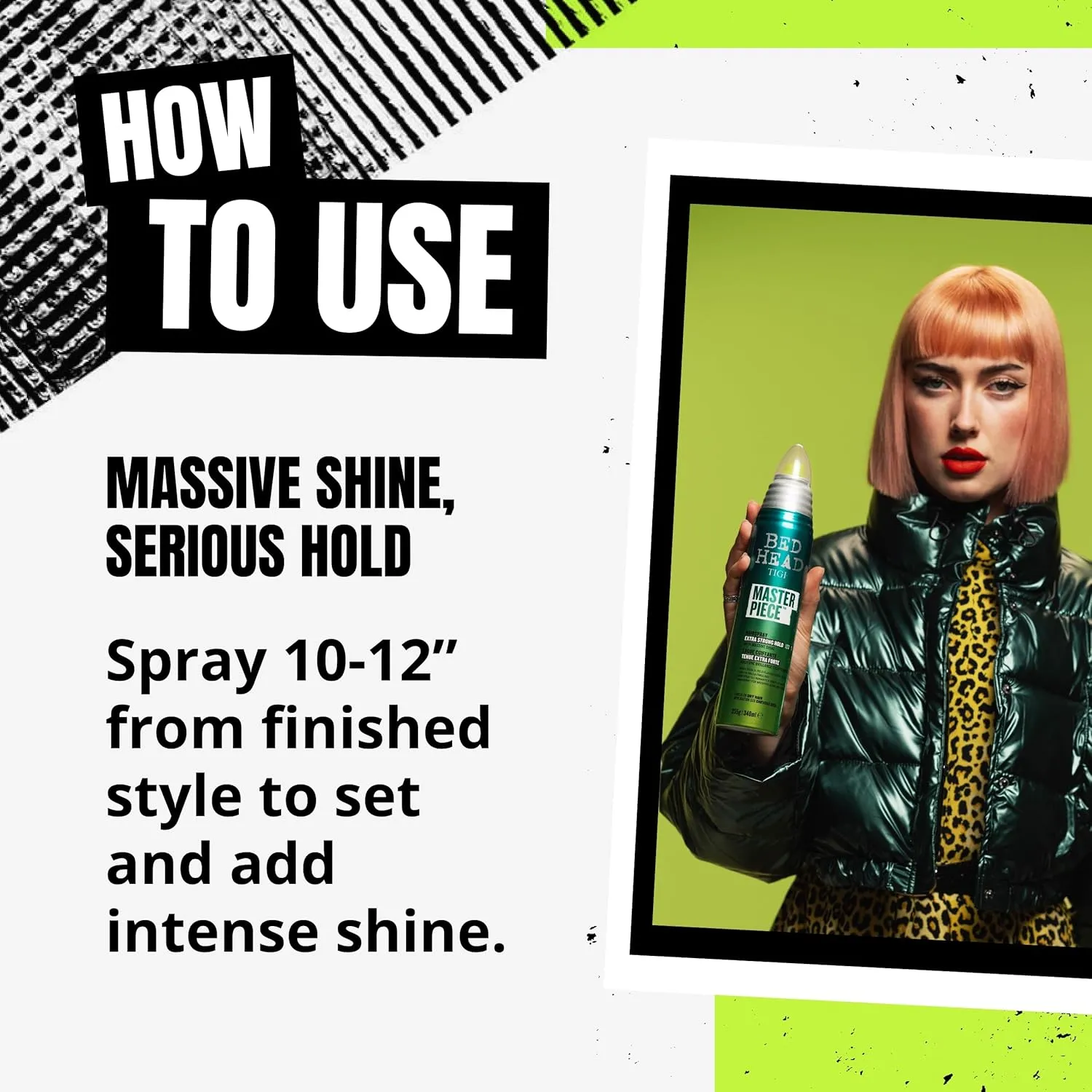 Bed Head TIGI Masterpiece Shiny Hairspray with Strong Hold - For All Hair Types - Extra Strong Hold & Shiny Finish - Use on Dry Hair - Premium Hair Care Products for Women & Men - 10.3 oz (3 Pack)