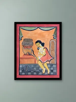Bheem Dev in Kalighat by Manoranjan Chitrakar