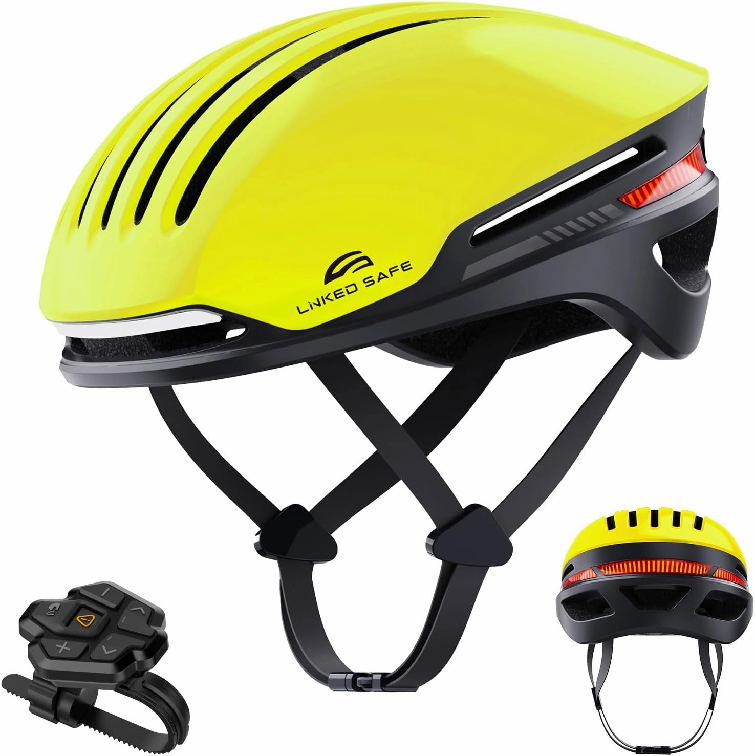 Bike Helmet with Bluetooth, Smart Bike Helmet for Adults Men Women with Built-in Speakers, Auto Brake Blinker, Front and Rear LED Turn Signals Remote Control, Smart Cycling Helmets.