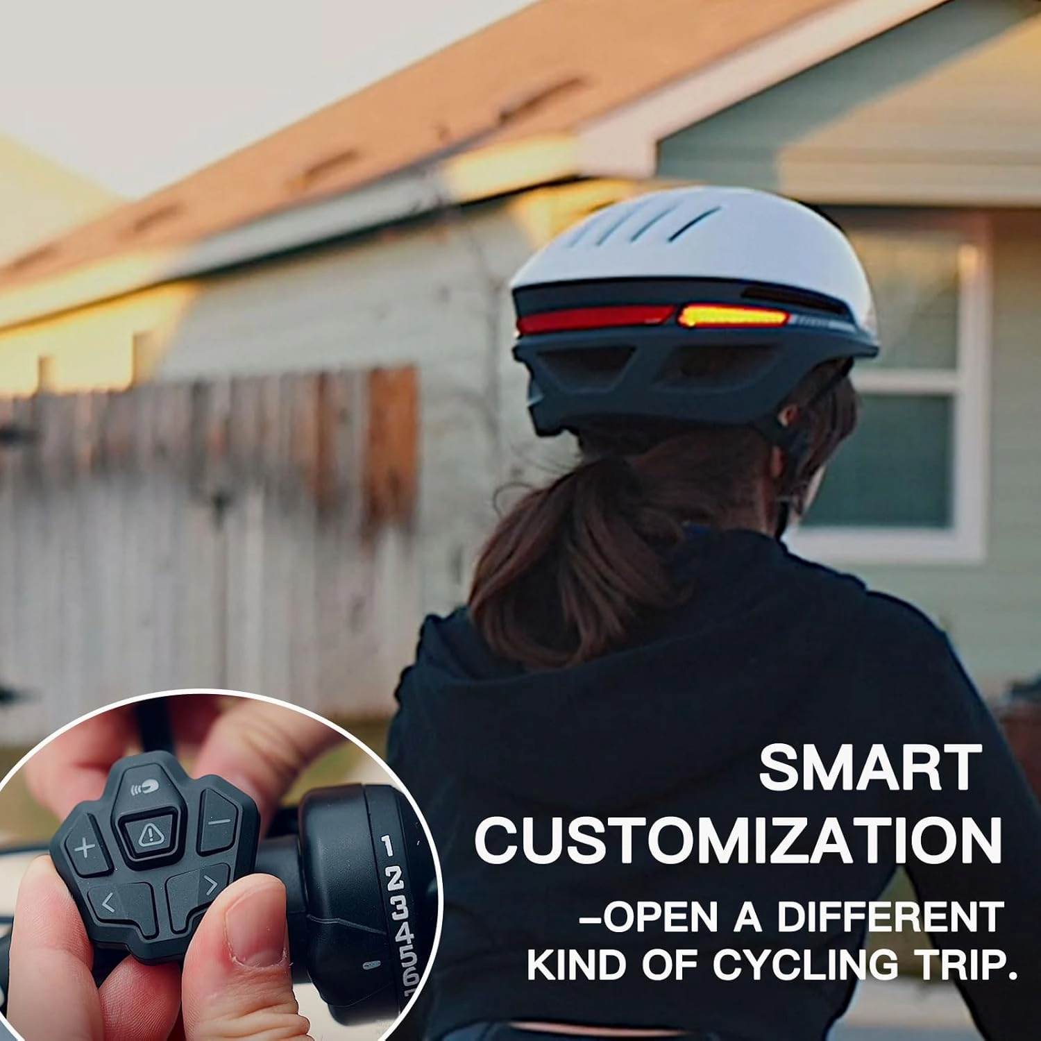 Bike Helmet with Bluetooth, Smart Bike Helmet for Adults Men Women with Built-in Speakers, Auto Brake Blinker, Front and Rear LED Turn Signals Remote Control, Smart Cycling Helmets.