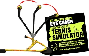 BILLIE JEAN KING'S Eye Coach Tennis Training Aid - Practice on a Moving Ball in Your Own Home, No Court Needed, No Ball Pickup - Junior, Pro, and Family Models, for Kids, Adults