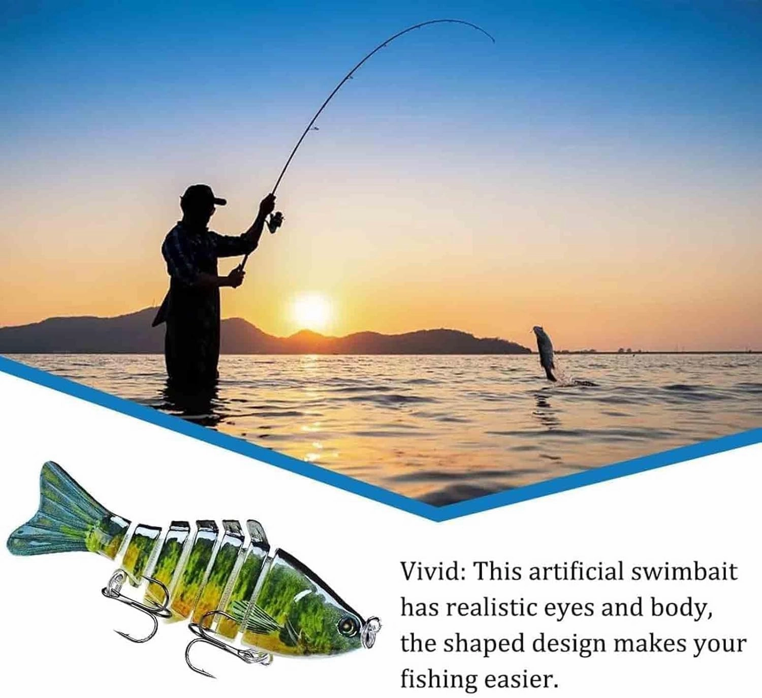 Bionic Swimming Lure - Suitable for All Kinds of Fishing Waters, 3D Bionic Swimming Lure, Fishing Lures That Swim by Itself, Suitable for Freshwater and Saltwater