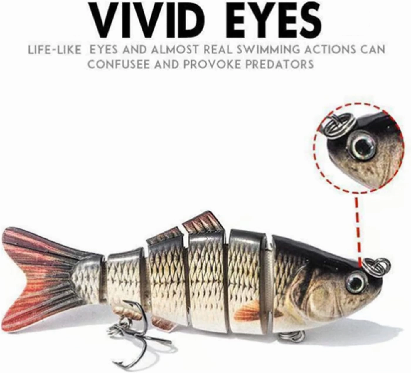 Bionic Swimming Lure - Suitable for All Kinds of Fishing Waters, 3D Bionic Swimming Lure, Fishing Lures That Swim by Itself, Suitable for Freshwater and Saltwater