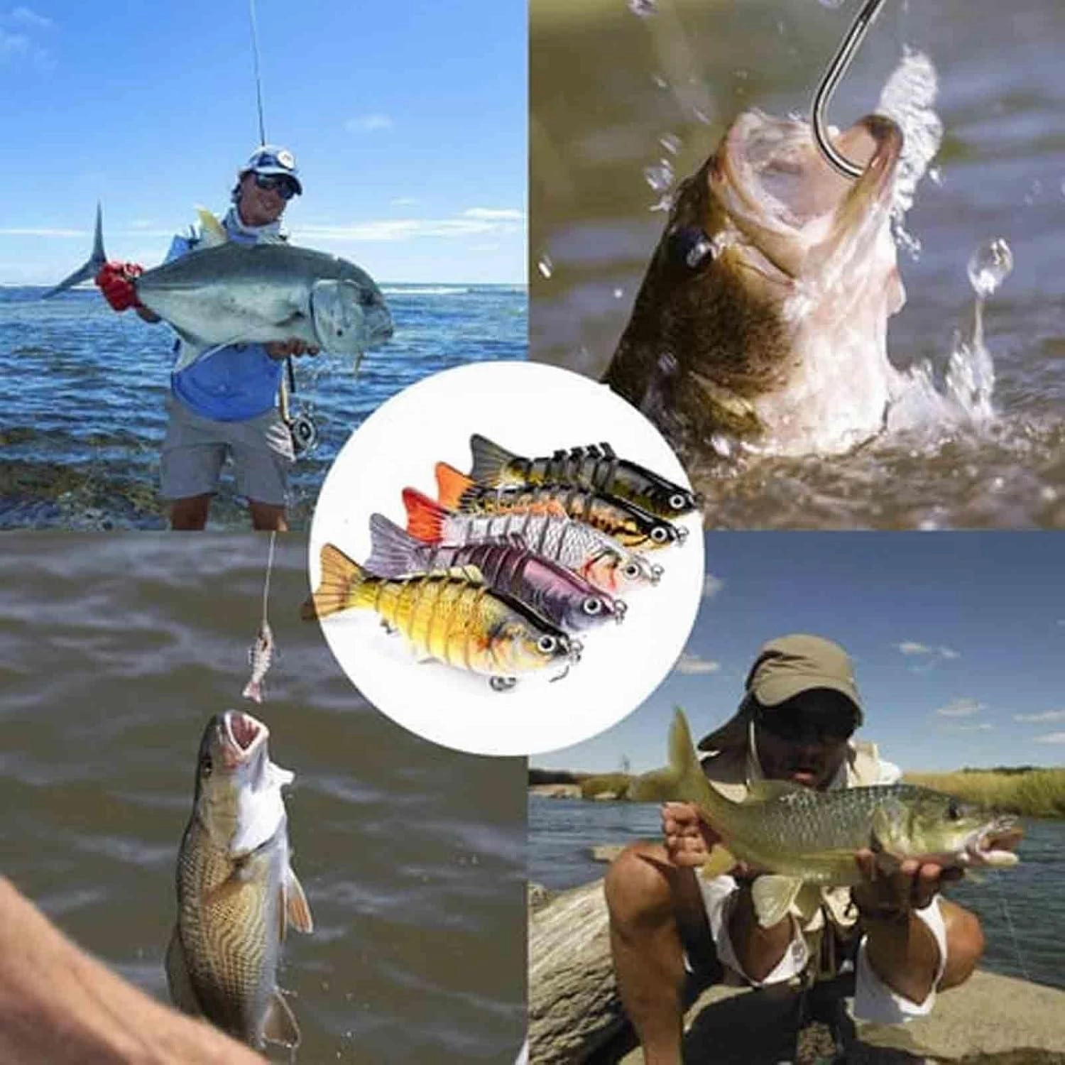 Bionic Swimming Lure - Suitable for All Kinds of Fishing Waters, 3D Bionic Swimming Lure, Fishing Lures That Swim by Itself, Suitable for Freshwater and Saltwater