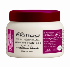Biotipo Curly Hair Organic and Natural D-Panthenol with Aloe Vera and Collagen. (8.81 oz, Nutrition Mask)