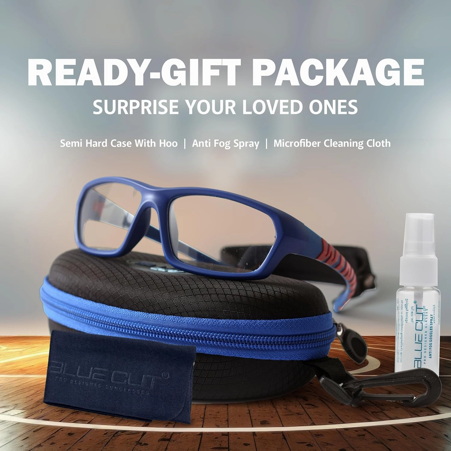 BLUE CUT Sports Protection Goggles, Anti-Fog Lenses Safety Glasses for Basketball, Pickleball and All Outdoor Sports