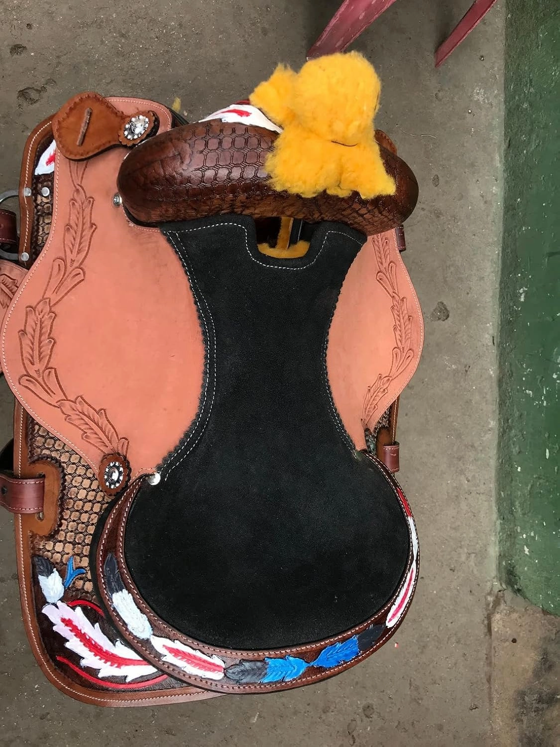BNB International Western Barrel Racing Horse Saddles Trail Equestrian Pony & Adult Classic Quality Premium Leather for Horse Riding Size:10-18 inches Seat Available BRL265