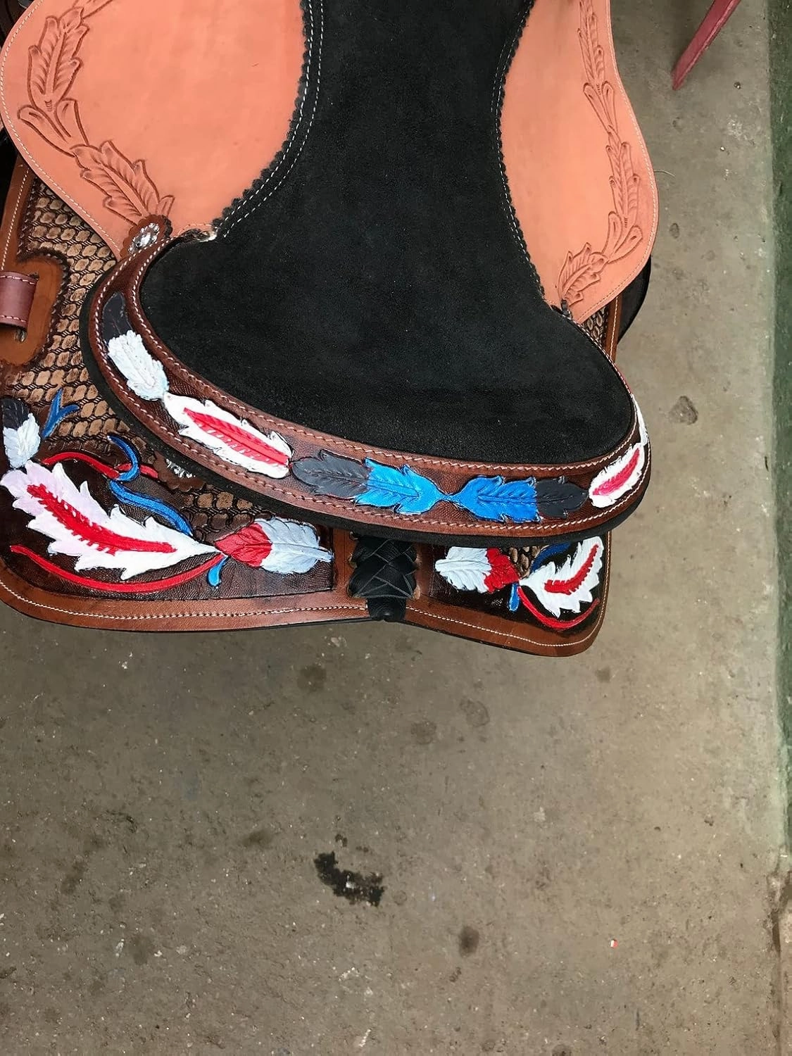 BNB International Western Barrel Racing Horse Saddles Trail Equestrian Pony & Adult Classic Quality Premium Leather for Horse Riding Size:10-18 inches Seat Available BRL265