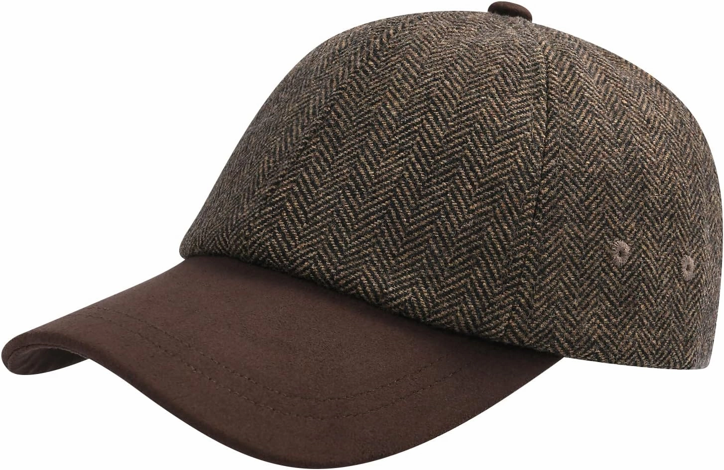 BOTVELA Wool Baseball Cap for Men Adjustable Unstructured Tweed Hat