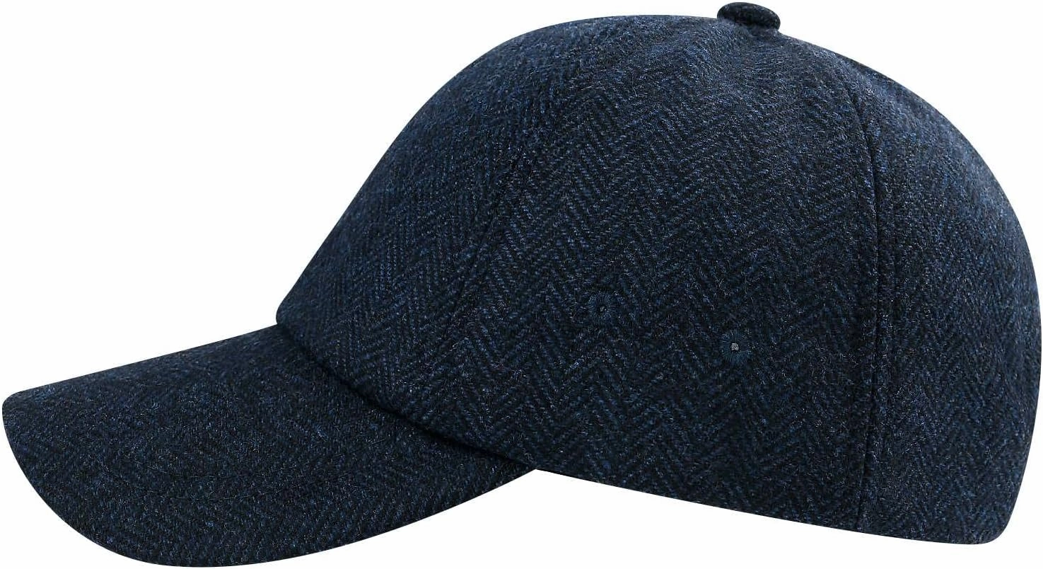 BOTVELA Wool Baseball Cap for Men Adjustable Unstructured Tweed Hat
