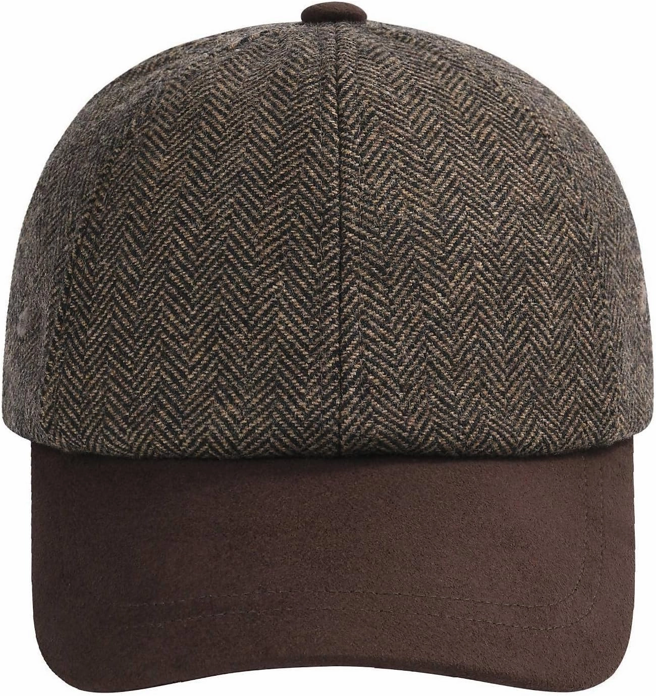 BOTVELA Wool Baseball Cap for Men Adjustable Unstructured Tweed Hat