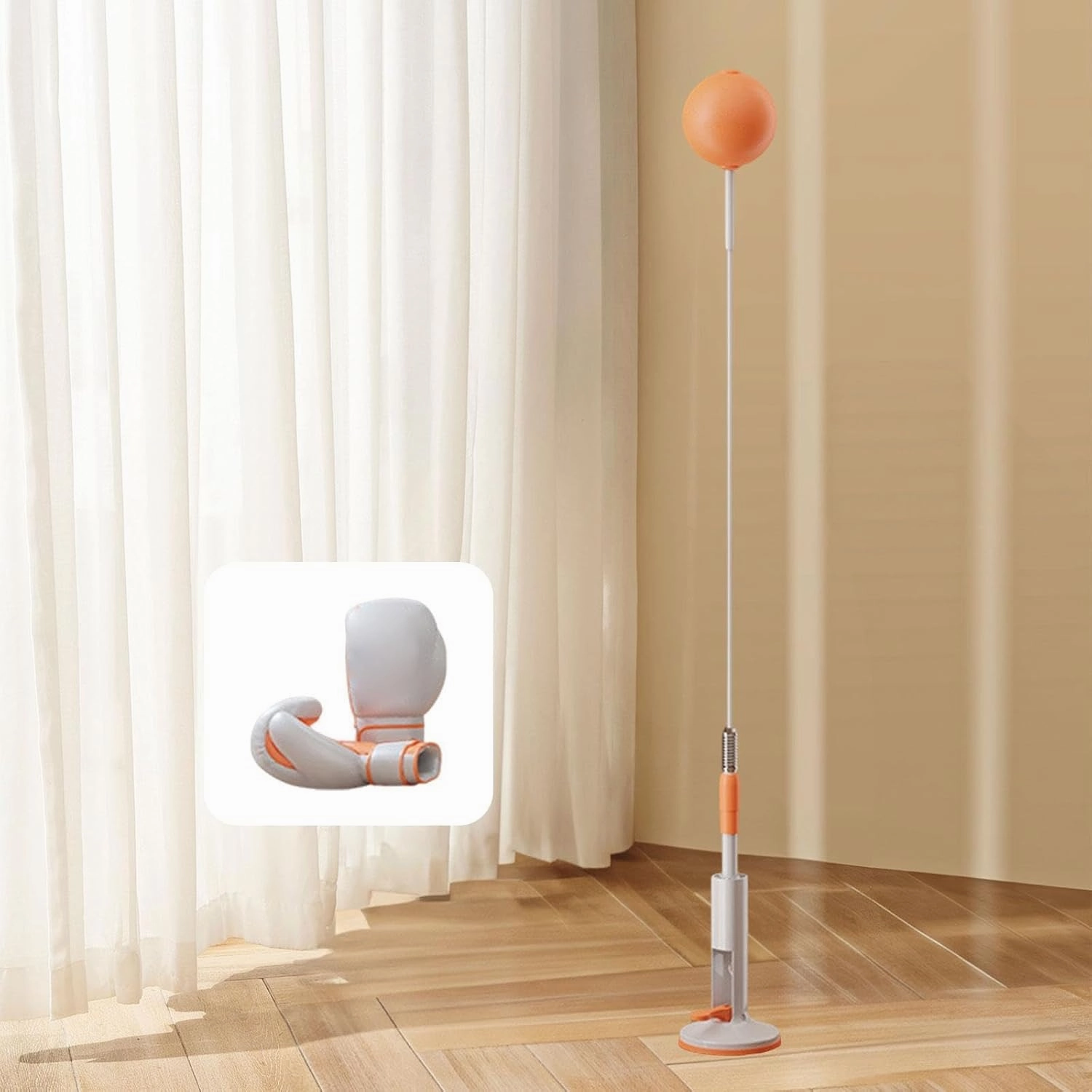 Boxing Reaction Ball Boxing Speed Ball Boxing Gear Floor Standing Boxing Reflex Ball Boxing Punching Bag for Home Gym Workout