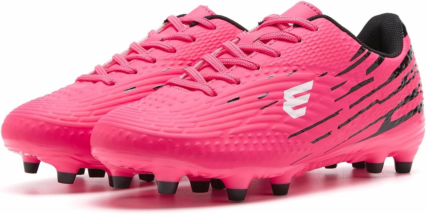 Boys and Girls Soccer Cleats Youth Firm Ground Athletic Outdoor Training Football Shoes for Little and Big Kids
