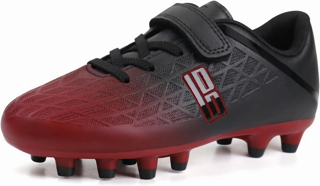 brooman Kids Firm Ground Soccer Cleats Boys Girls Athletic Outdoor Football Shoes
