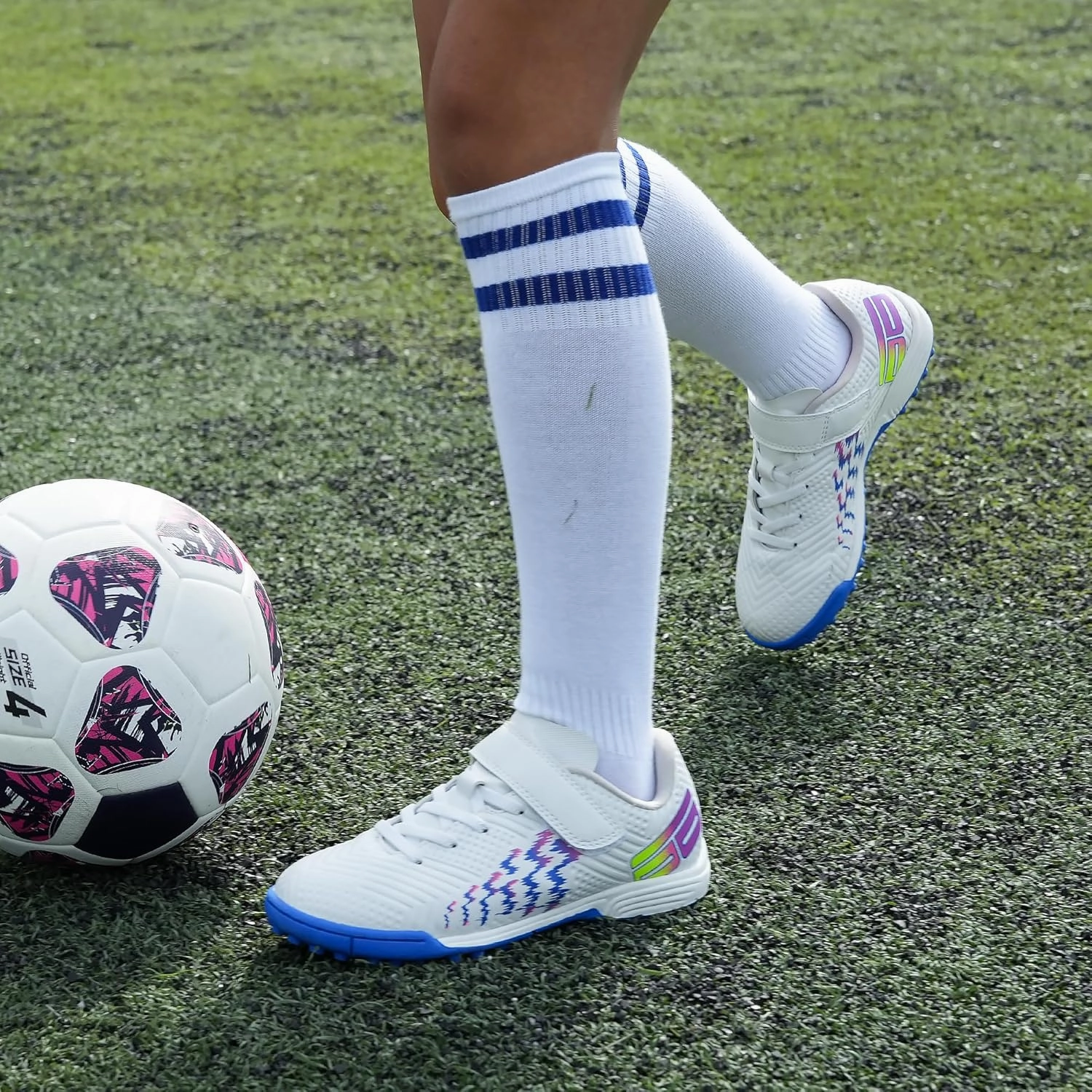 brooman Kids Turf Soccer Shoes Girls Boys Indoor Soccer Shoes