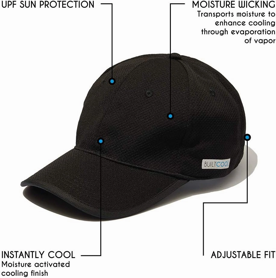 BUILTCOOL Adult Cooling Baseball Hat – Men & Women Moisture Wicking, Mesh Back, Lightweight, Performance Ball Cap