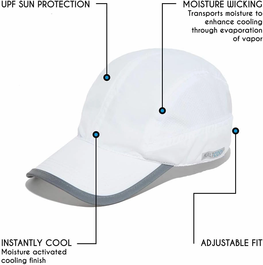 BUILTCOOL Adult Cooling Baseball Hat – Men & Women Moisture Wicking, Mesh Back, Lightweight, Performance Ball Cap