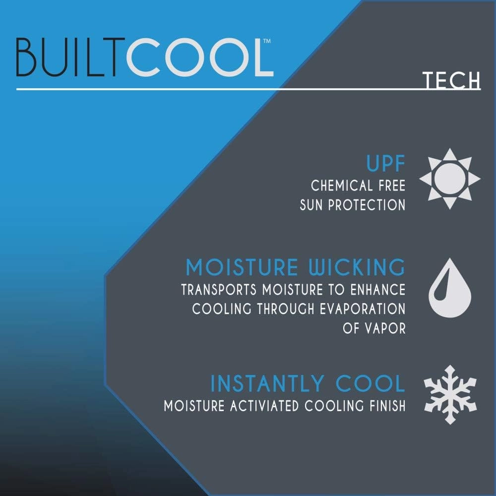 BUILTCOOL Adult Cooling Baseball Hat – Men & Women Moisture Wicking, Mesh Back, Lightweight, Performance Ball Cap