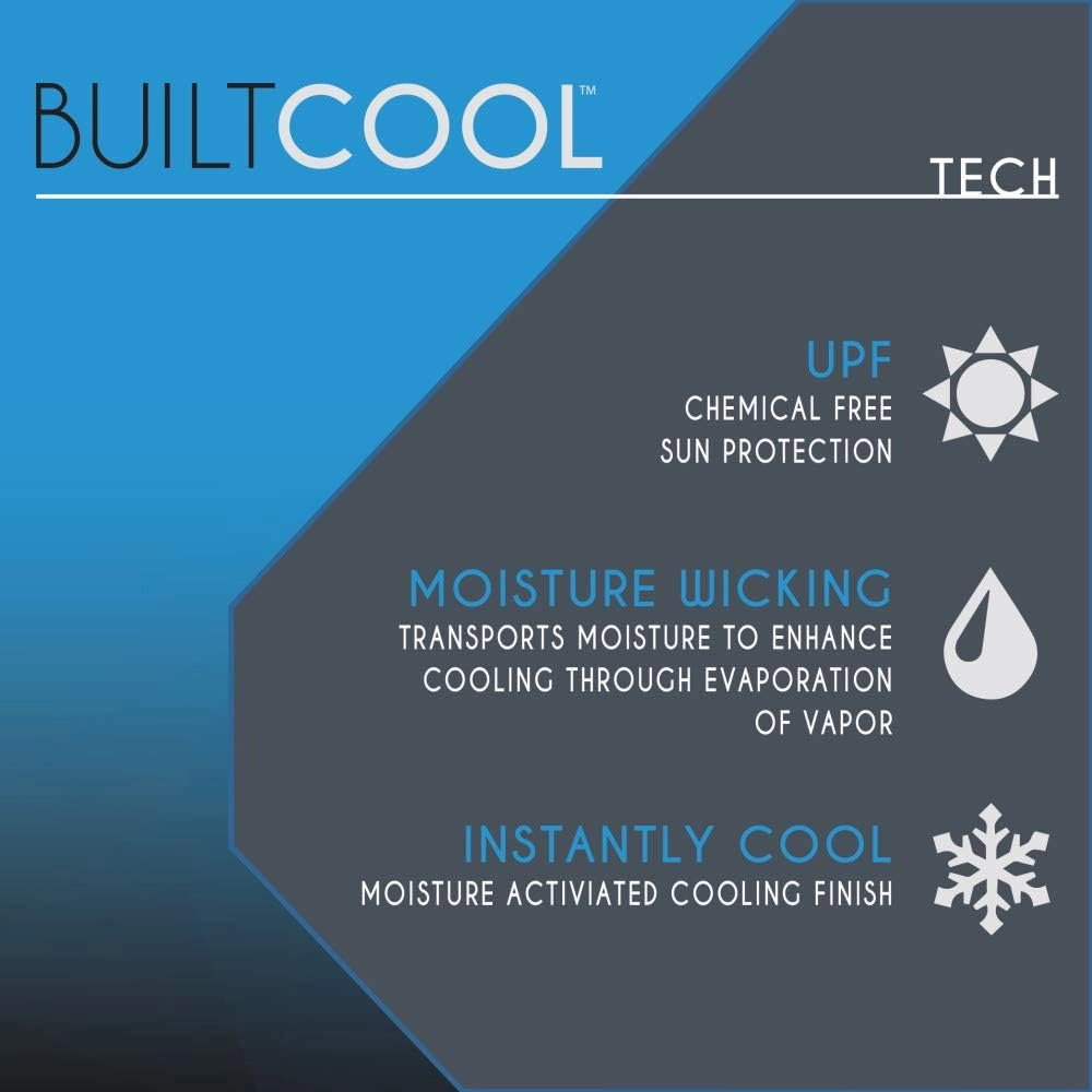 BUILTCOOL Adult Cooling Baseball Hat – Men & Women Moisture Wicking, Mesh Back, Lightweight, Performance Ball Cap