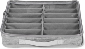 Bukere Sunglasses Organizer Case for Multiple Pairs, 7-12 Slots Adjustable Glasses Box Women Men, Travel Eyeglasses Storage