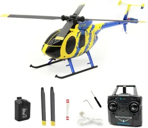 C184 RC Helicopter with 6-Axis Gyro, 2.4G 4CH Single-Propeller RC Helicopter with Altitude Hold & Optical Flow Positioning (Lightstream Version)