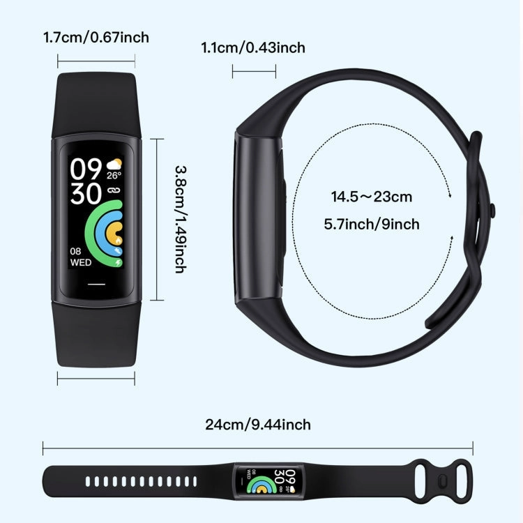 C68L IP67 Waterproof Smart Bracelet Sport Fitness Tracker(Dark Blue)
