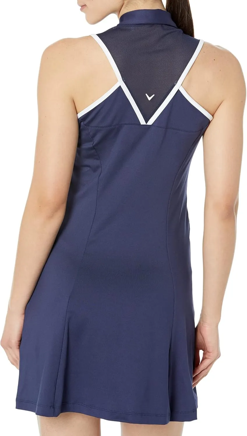 Callaway Women’s Sleeveless Flounce Golf Dress with Inner Short, Racer Back, Truesculpt Technology, Stretch Fabric