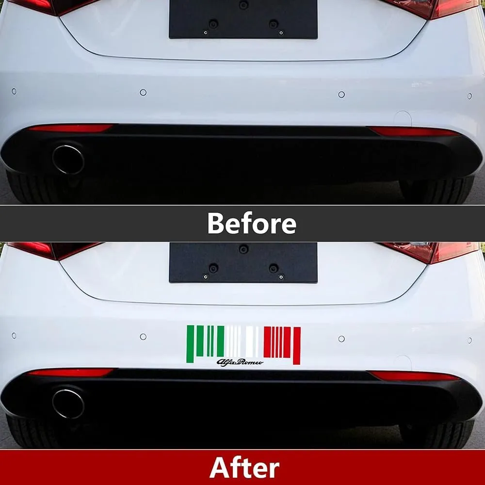 Car Emblem Sticker for Alfa Romeo Giulietta Giulia Stelvio Mito GT 156 159 Car Front and Rear Hood Trunk Grille Car Body Self Adhesive Sticker 3D Badge Decals Emblems,Black Style