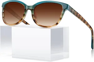 CARFIA Designer Acetate Womens Polarized Sunglasses Small to Medium Face Trendy Shades UV Protection Hypoallergenic Handmade