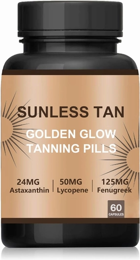 Carotenoid Tanning Blend for a Natural Glow, Tan Pills for Men and Women, Sunless Tanning Daily Supplement, Healthy Tan Golden Glow