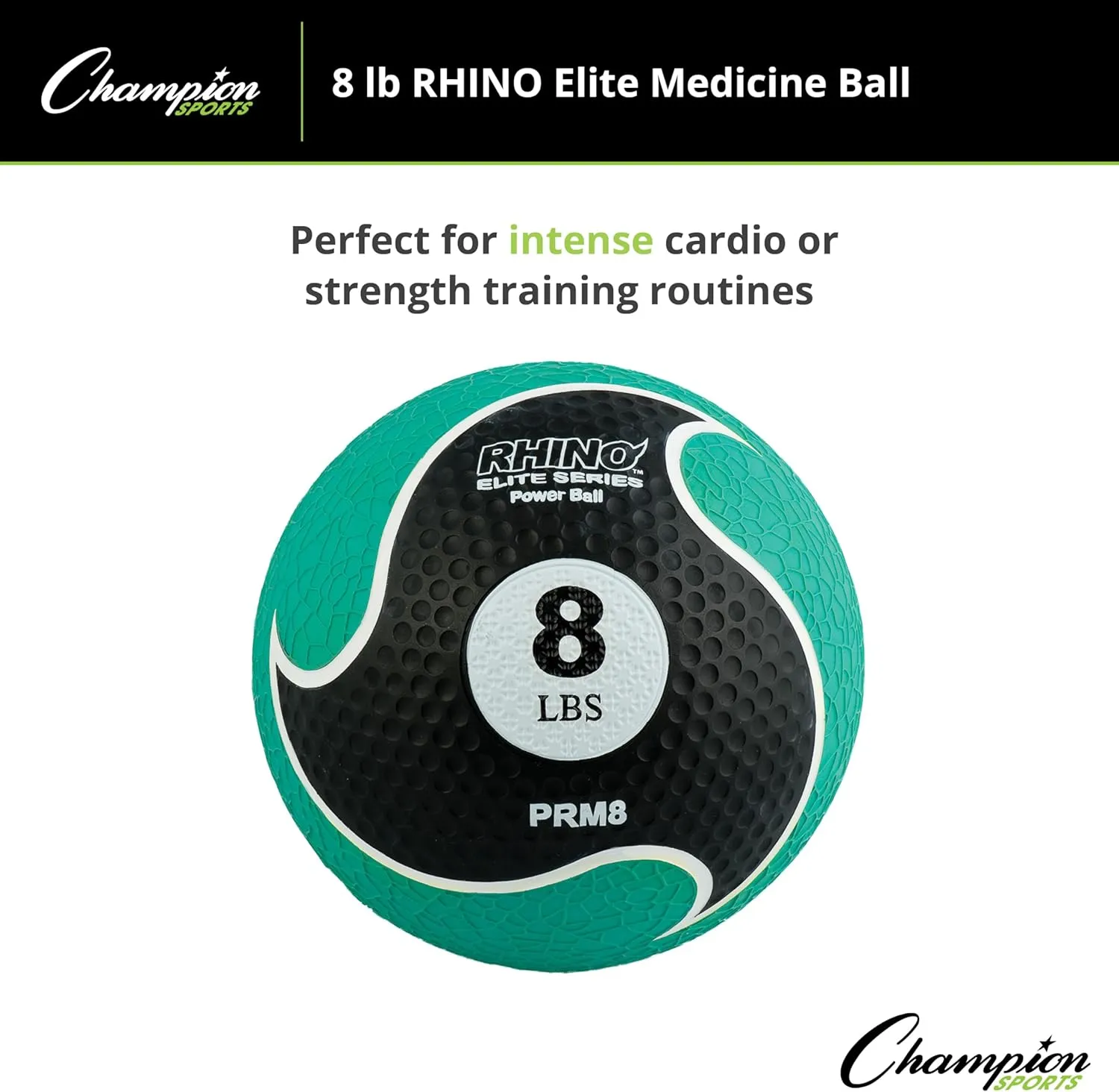 Champion Sports Rhino Elite Medicine Ball (4 pounds), Red