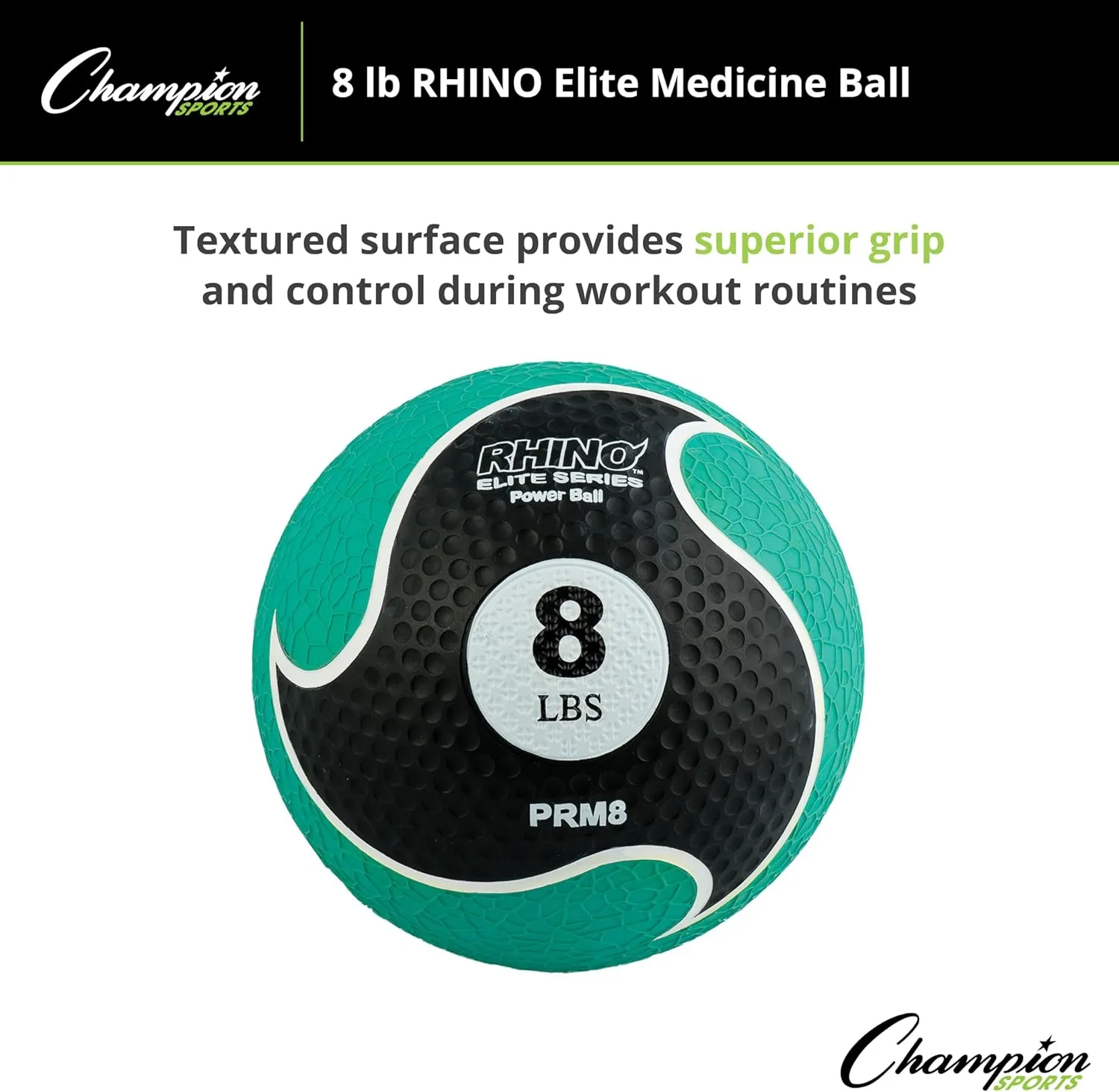 Champion Sports Rhino Elite Medicine Ball (4 pounds), Red