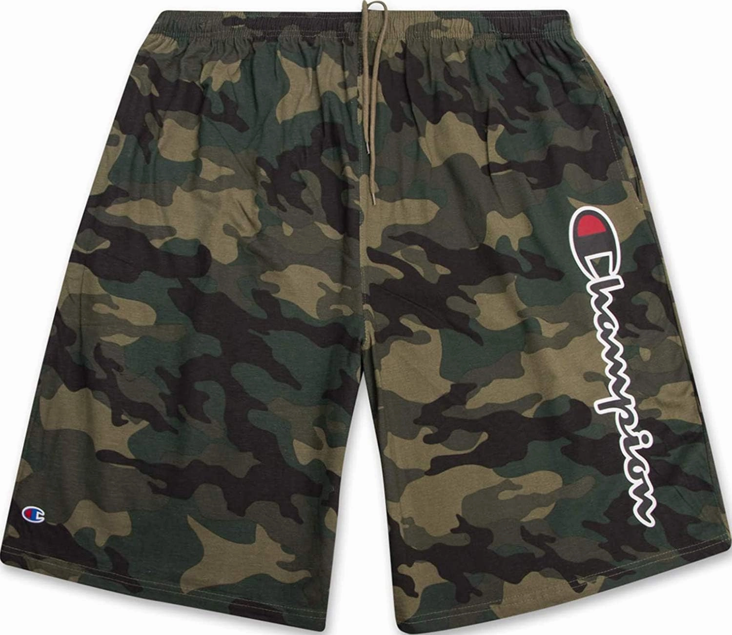 Champion Big and Tall Shorts for Men – Side Script Jersey Athletic Gym Shorts