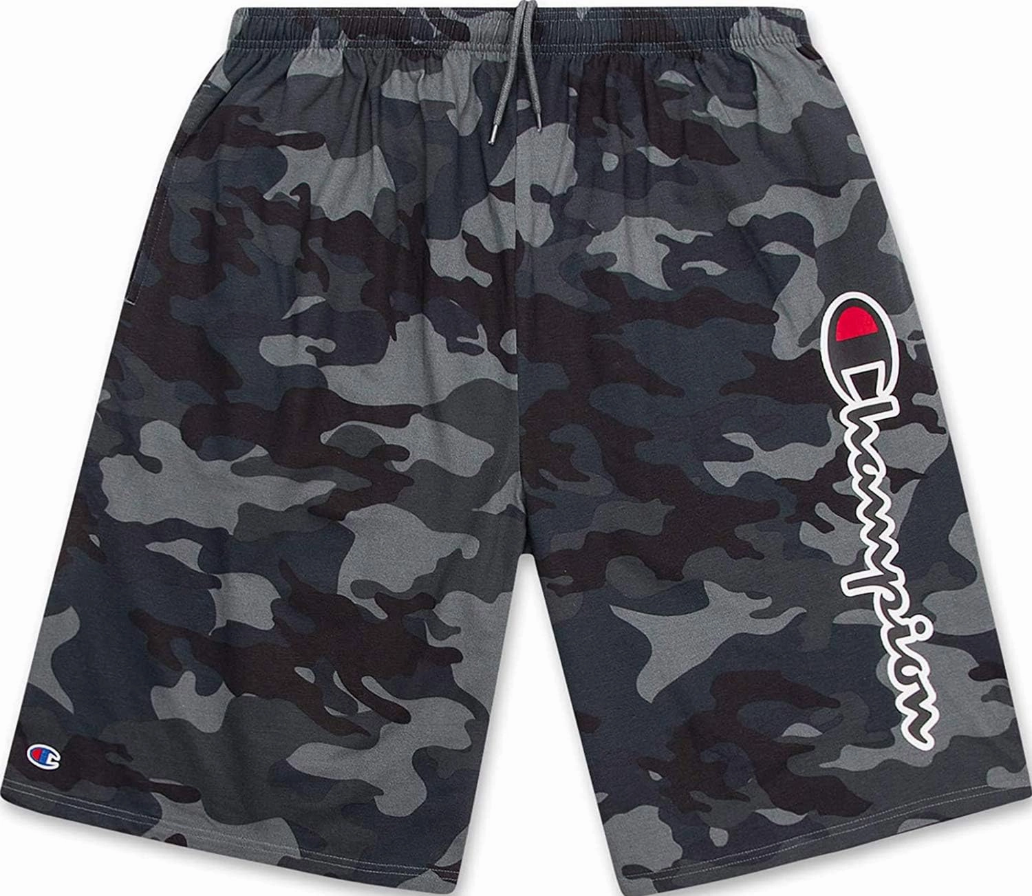Champion Big and Tall Shorts for Men – Side Script Jersey Athletic Gym Shorts