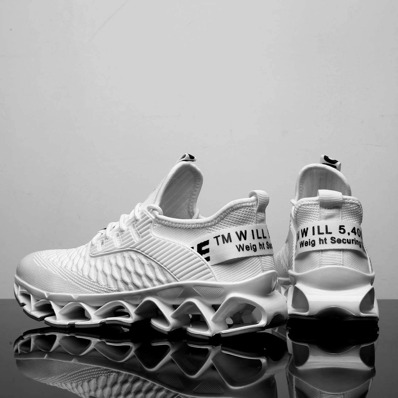 Chopben Men's Running Shoes Blade Non Slip Fashion Sneakers Breathable Mesh Soft Sole Casual Athletic Walking Shoes