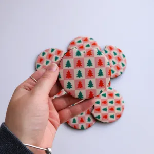 Christmas Tree Car Coaster - Set of 2