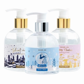 Christmas Liquid Hand Soap with Gift Box - 260ml/ 9 fl. Oz - Variety Pack of 3（Silent Night，Snowy Christmas,Holiday Magic）