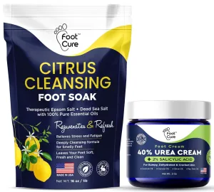 Citrus Detox Foot Soak with Epsom Salts - for Foot Callus, Tea Tree Oil Foot Cream - Moisturizing Athletes Foot Care For Dry Cracked Feet Cream - Heel & Callus Removal